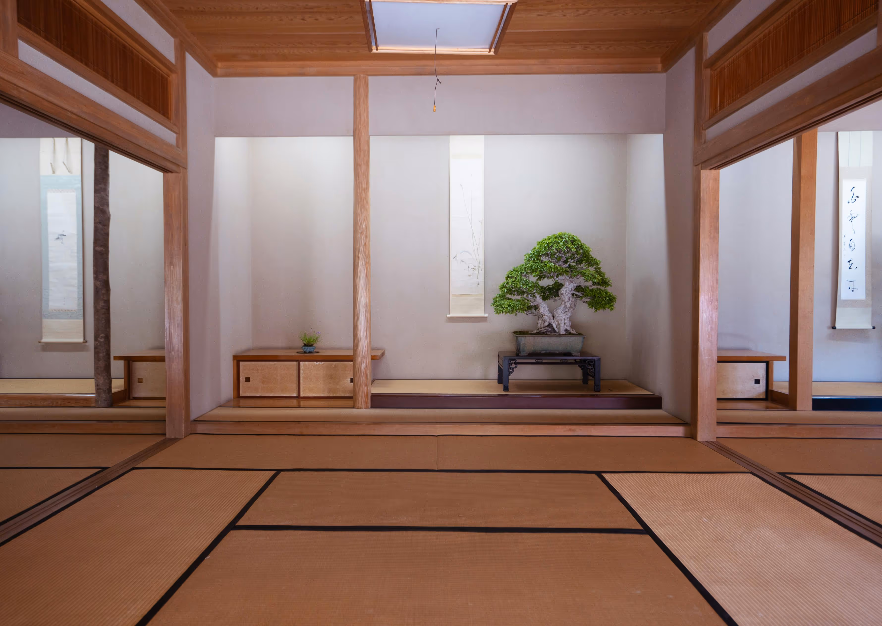 自然材質搭配的現代居家空間